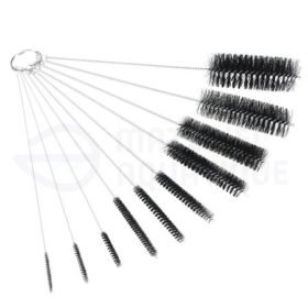 Brosse de nettoyage pour aquarium Netspower brosse de nettoyage en spirale tubulaire pour tubes à essai ressort brosse tubulaire pour tube flexible 155mm en acier inoxydable tube double 