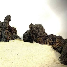 black lava stone